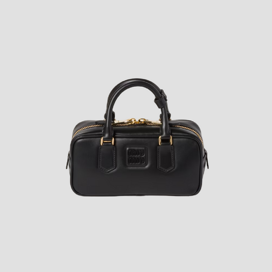 MIU MIU ARCADIE LEATHER SMALL BAG BLACK 5BB142 2CR3 F0002