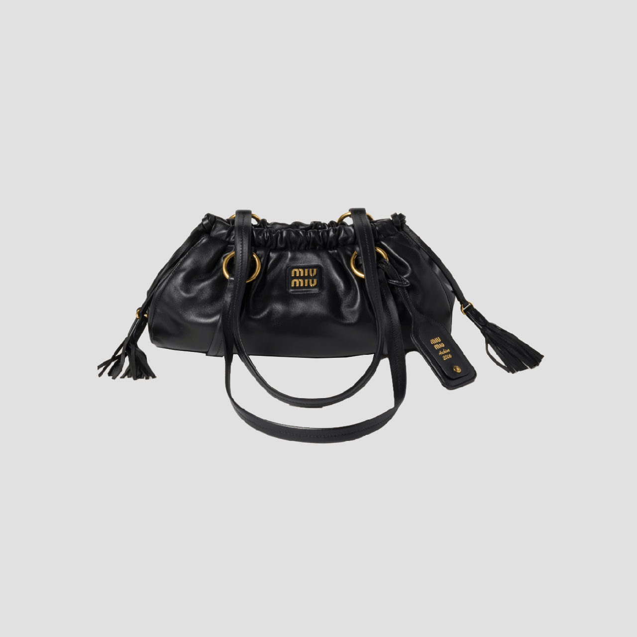 Miu Miu Black Joie Nappa Leather Bag 5BG306_ACSW_F0002_V_OOO
