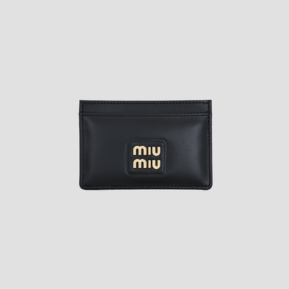 Miu Miu Black Smooth Leather Card Holder 5MC109_2E6Y_F0002
