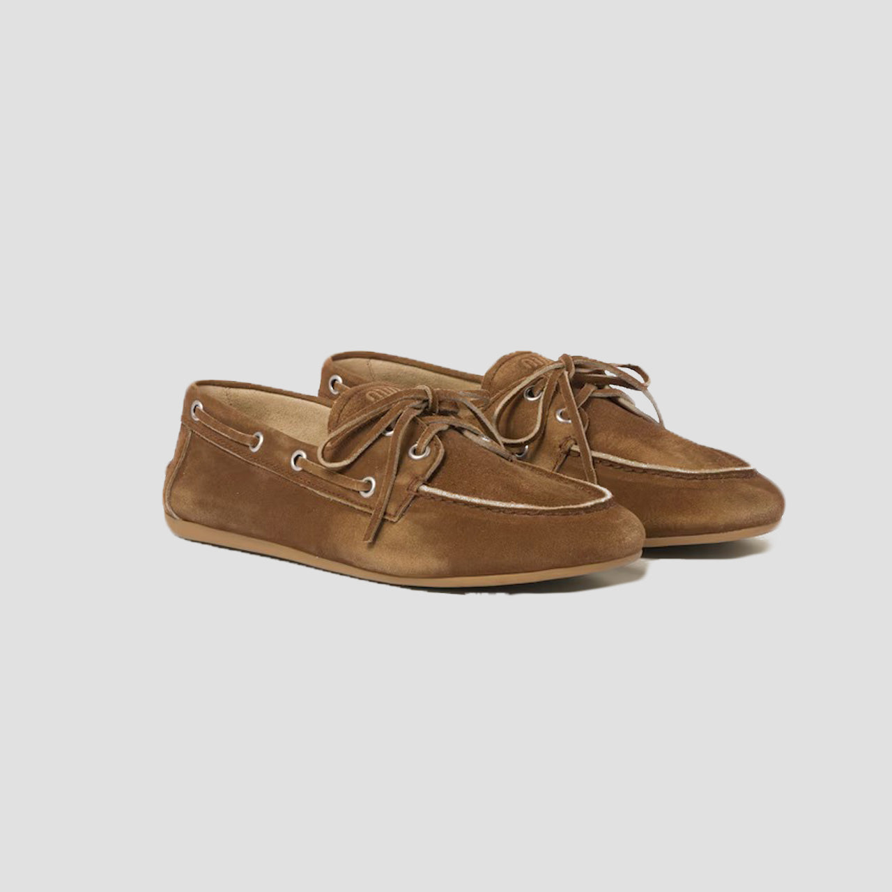 Miu Miu Faded Unlined Suede Loafers – Cinnamon 5D123E_Z5O_F0401_F_D005