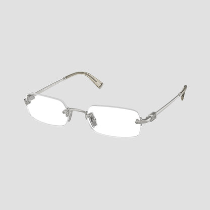 Miu Miu MU 50YV 1BC1O1 Rimless Silver Eyeglasses
