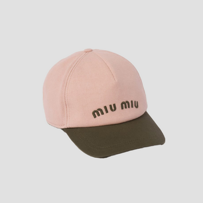 Miu Miu Orchid Pink Military Drill Baseball Cap 5HC179 ACQ1 F03RG
