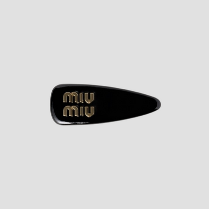 MIU MIU PATENT LEATHER HAIR CLIP BLACK 5IF179_069_F0002