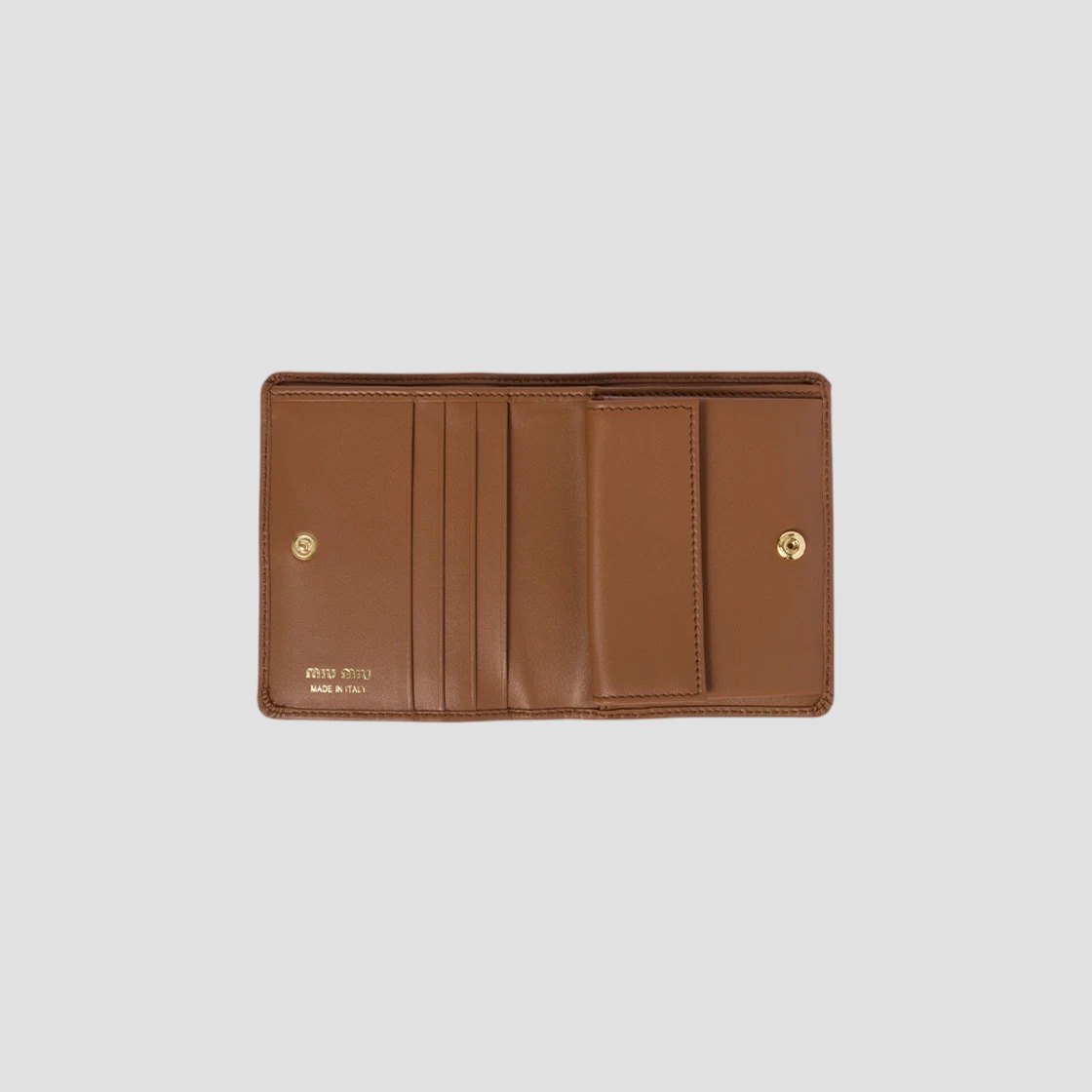 ★MIU MIU★25SS★Small Leather Wallet Cognac 5MH0432CVXF0046 MIU MIU SMALL LEATHER WALLET COGNAC – Blank Room
