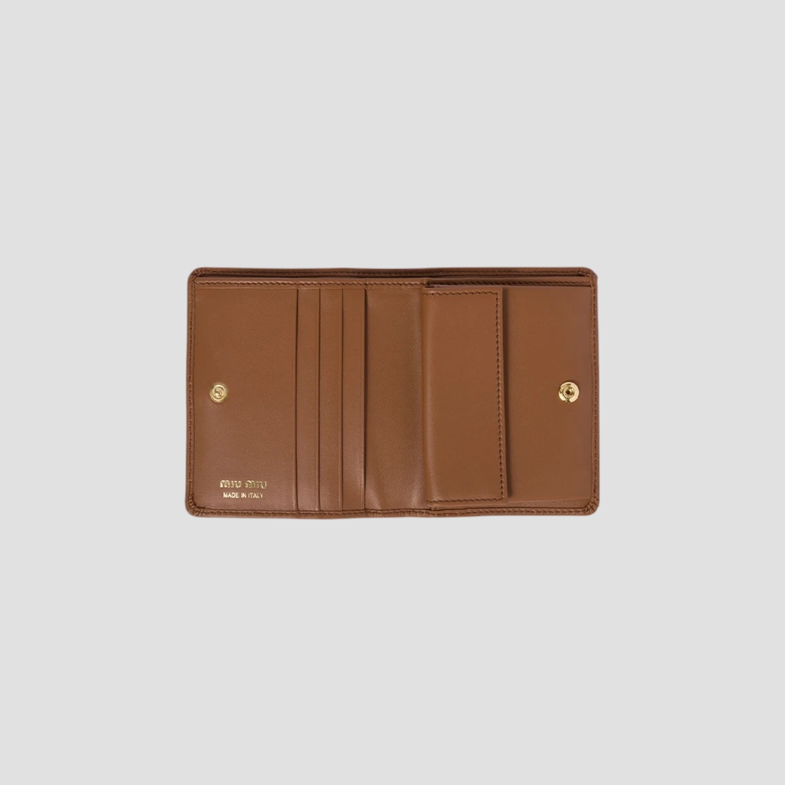 mặt trong ví MIU MIU SMALL LEATHER WALLET COGNAC 5MV204_2F8K_F0046