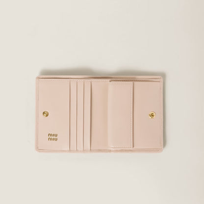 mặt trong ví MIU MIU SMALL MATELASSÉ NAPPA LEATHER WALLET POWDER PINK 5MV204_2FPP_F0236