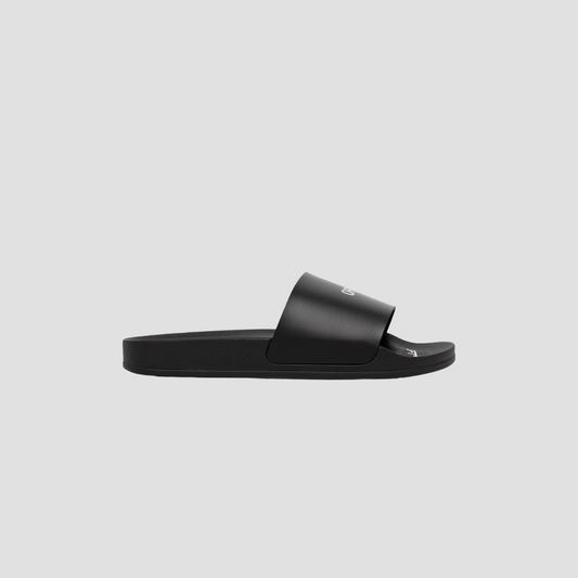 OFF-WHITE LOGO PRINTED BLACK FLAT SLIDE OWIC002C99PLA0011001