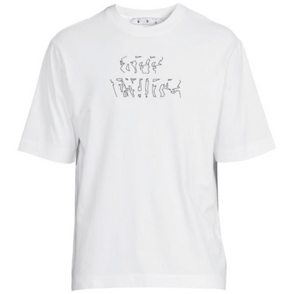 mặt trước áo OFF-WHITE WHITE NEEN ARROW SKATE T-SHIRT OMAA119S22JER0080110