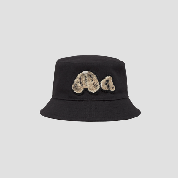 PALM ANGELS BEAR BUCKET HAT BLACK