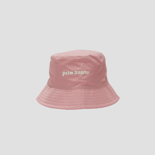 PALM ANGELS CLASSIC LOGO BUCKET HAT PINK PWLA011C99FAB0013001