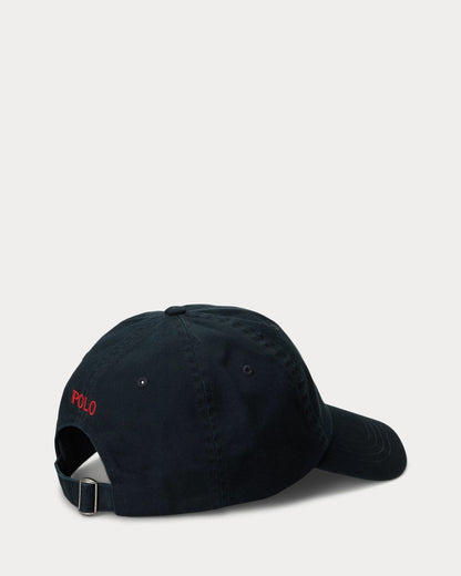 mặt sau POLO RALPH LAUREN BLACK COTTON CHINO BALL CAP 710548524004