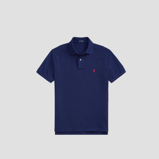 POLO RALPH LAUREN NEWPORT NAVY RED THE ICONIC MESH POLO SHIRT 710783656012