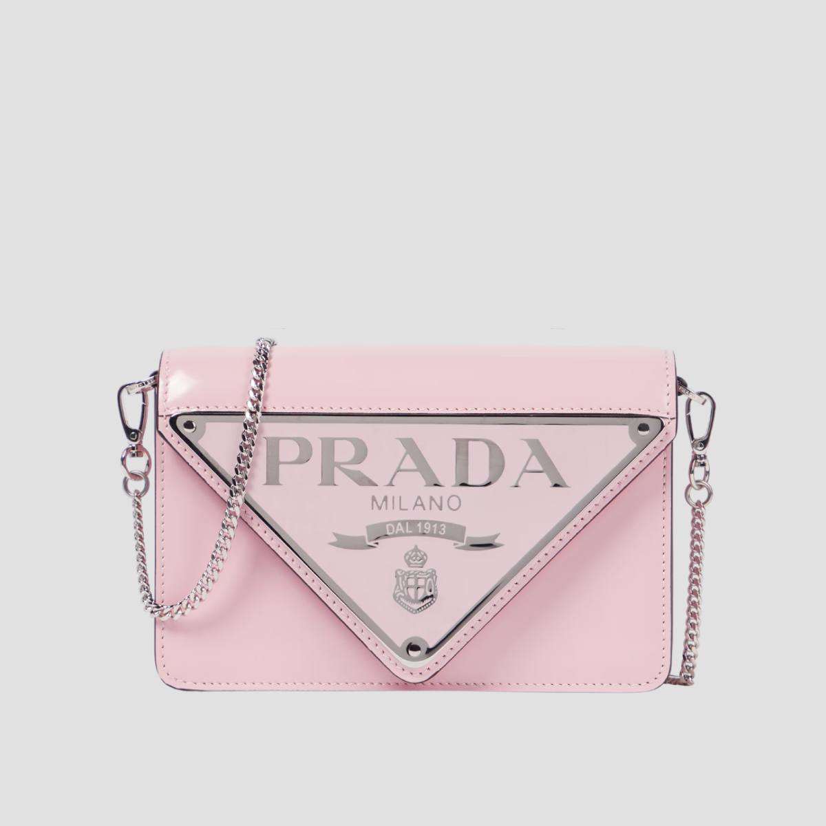 PRADA PINK SPAZZOLATO LEATHER SHOULDER BAG 1BH189