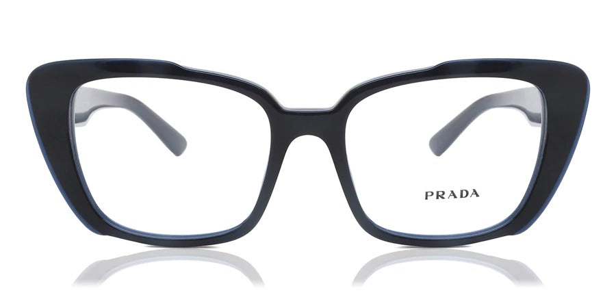 mặt trước kính PRADA PR 01YV 08V1O1 CAT-EYE EYEGLASSES authentic tại blankroom