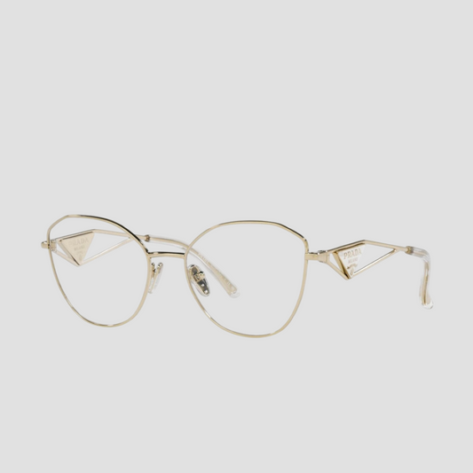 PRADA PR 52ZV ZVN1O1 PALE GOLD EYEGLASSES