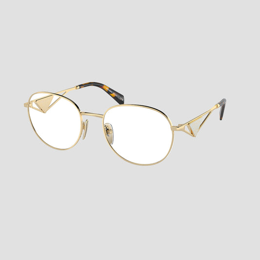 Prada PR A50V ZVN1O1 Round Gold Eyeglasses