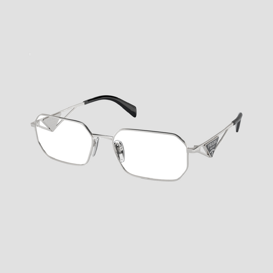 Prada PR A53V BC1O1 Rectangular Silver Eyeglasses