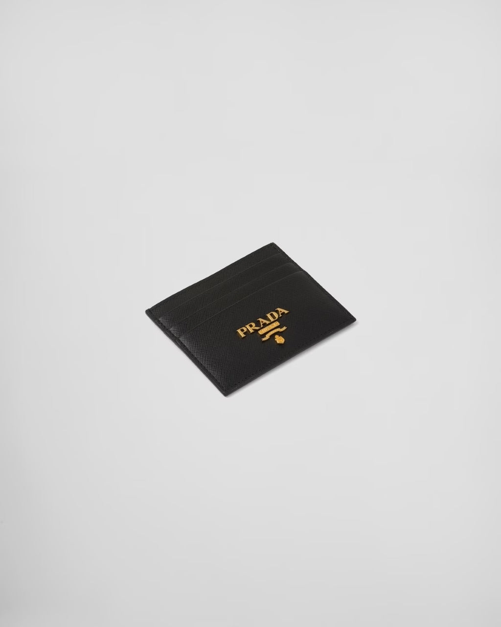 chi tiết PRADA SAFFIANO LEATHER BLACK CARD HOLDER WITH GOLD LOGO 1MC025_QWA_F0002