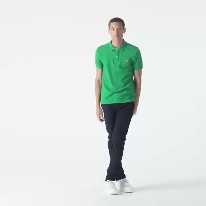 video LACOSTE CLASSIC FIT L.12.12 ORIGINAL PIQUÉ POLO SHIRT GREEN LDM