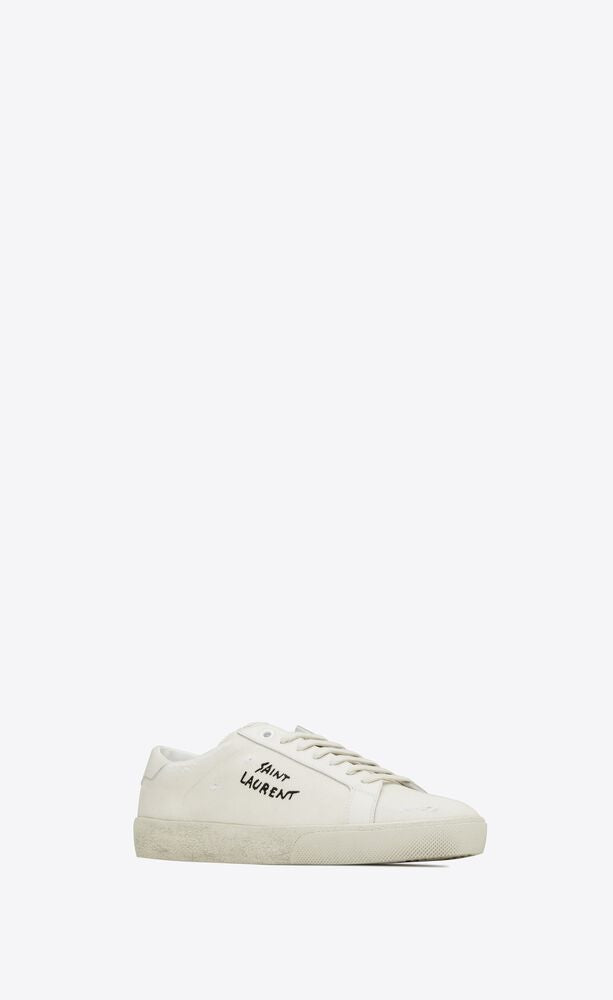 COURT CLASSIC SL/06 EMBROIDERED SNEAKERS IN CANVAS AND LEATHER 611106GUP109113 610648GUP109113