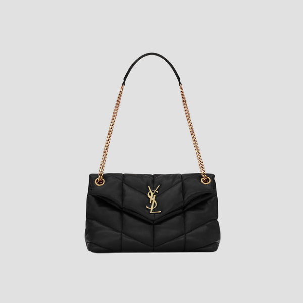 SAINT LAURENT PUFFER SMALL IN BLACK NAPPA LEATHER 5774761EL071000