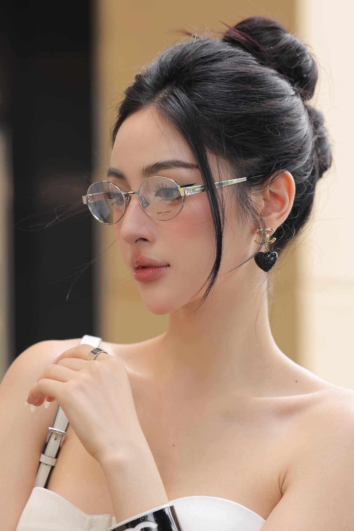nữ đeo kính SAINT LAURENT SL 692 OPT 001 SILVER
