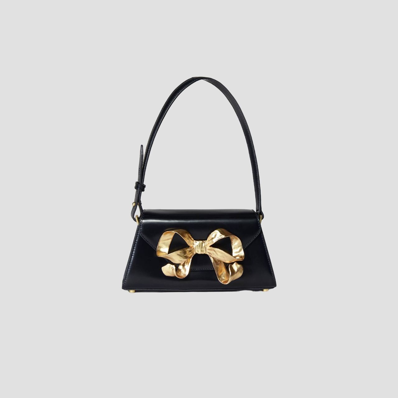 SELF-PORTRAIT BLACK GOLD BOW MINI SHOULDER BAG RS23-306-B