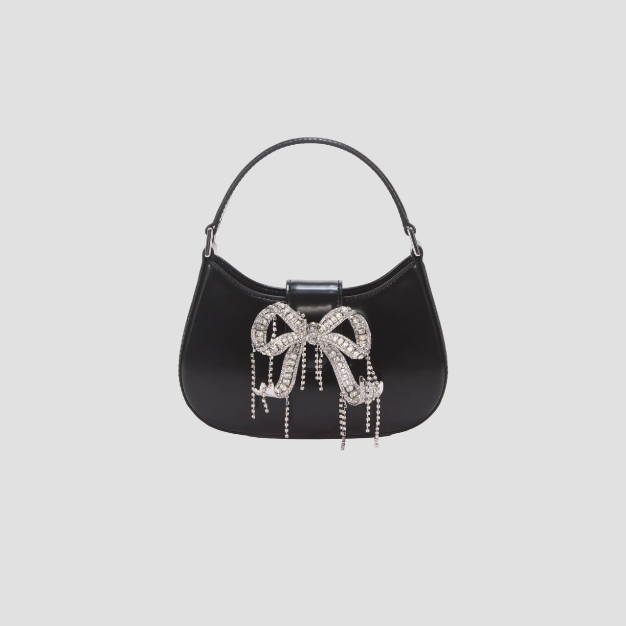 SELF-PORTRAIT BLACK LEATHER CRESCENT BAG