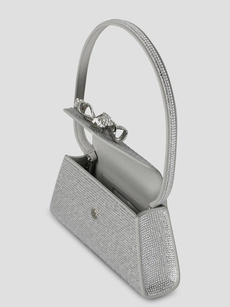 SELF-PORTRAIT HOTFIX BOW MINI SHOULDER BAG SILVER  authentic tại blankroom việt nam