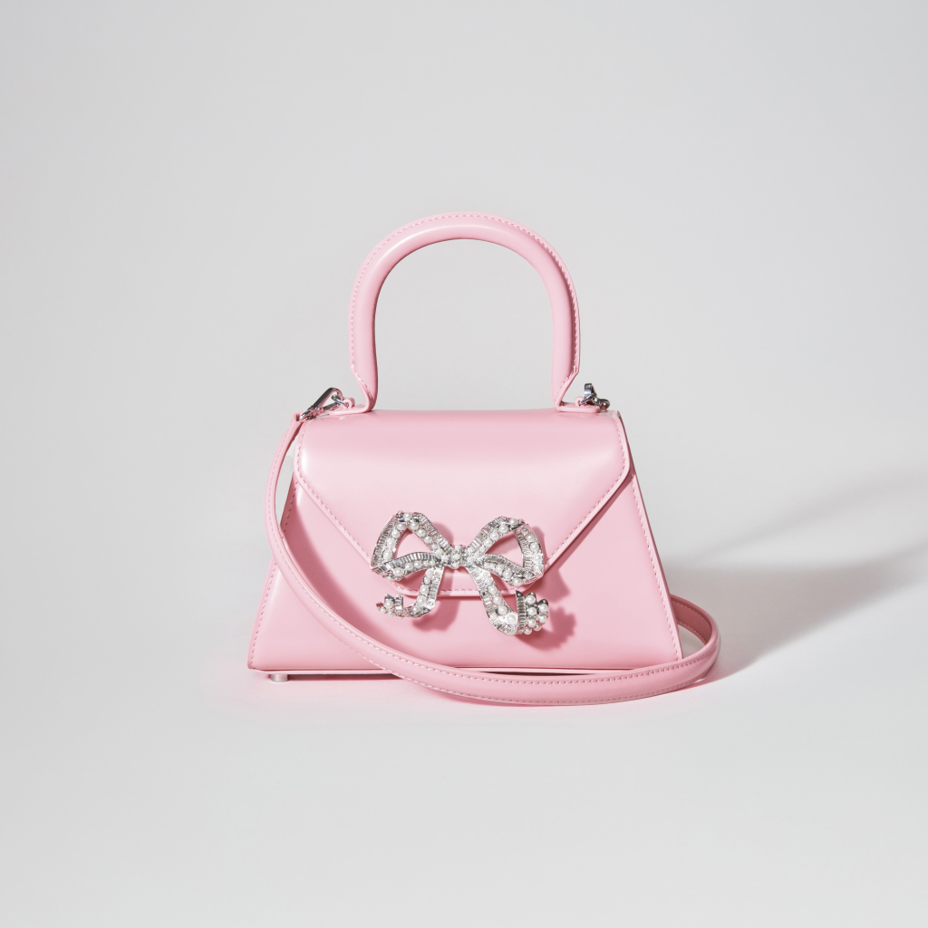 túi xách nữ kèm dây SELF-PORTRAIT PINK BOW ENVELOPE MINI BAG