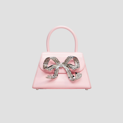 SELF-PORTRAIT THE BOW MINI IN PINK WITH DIAMANTÉ AW22-301