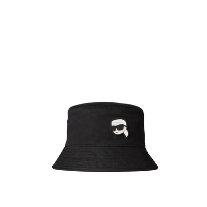 karl lagerfeld k/ikonik 2.0 reversible bucket hat black