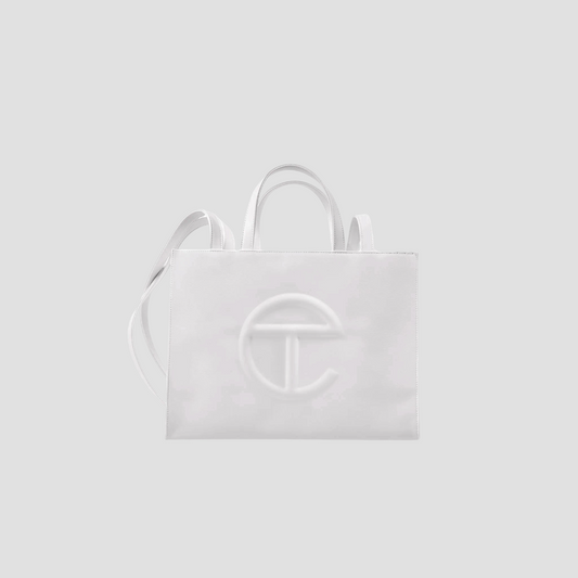 TELFAR MEDIUM SHOPPING BAG WHITE