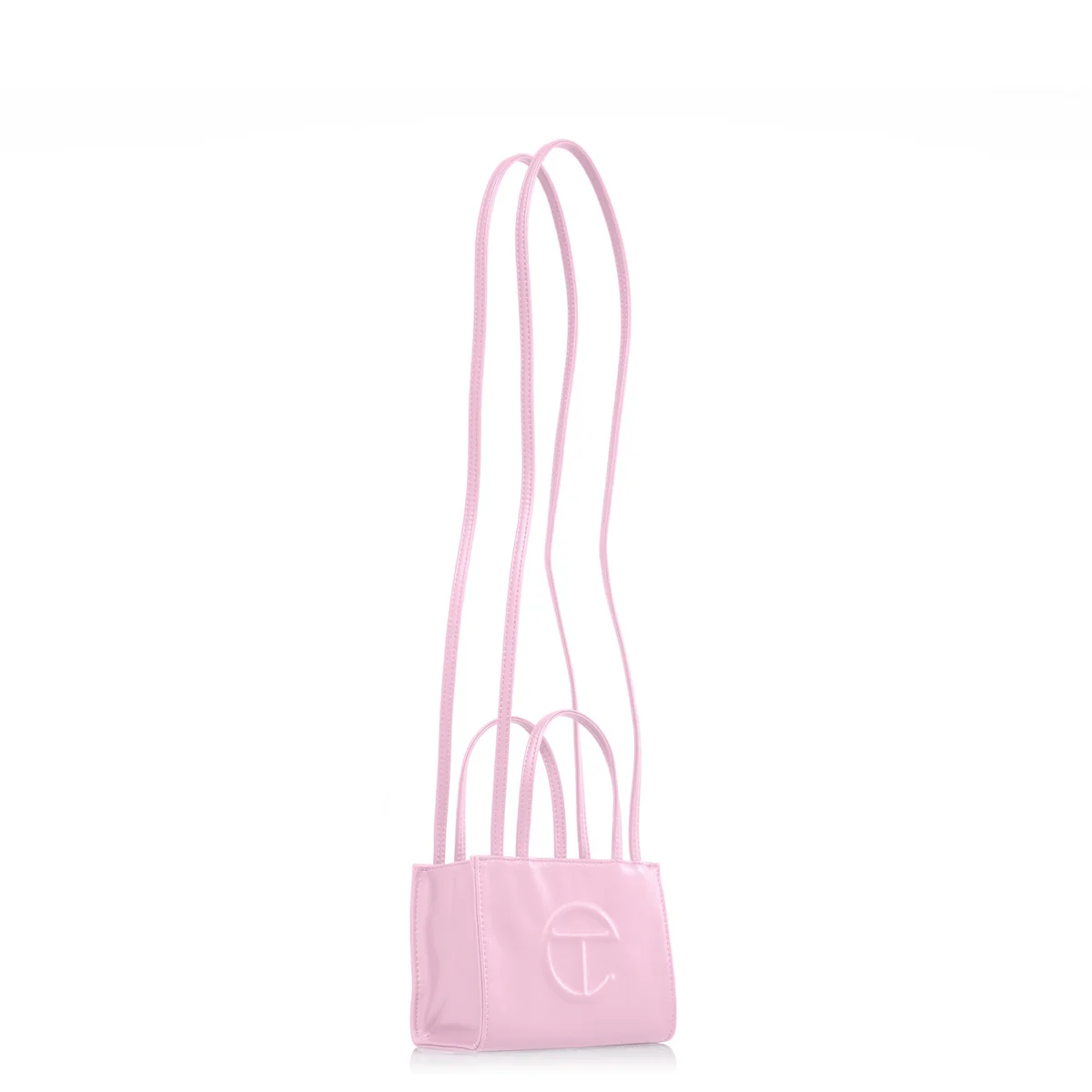 tổng thể túi TELFAR SMALL SHOPPING BAG BUBBLEGUM