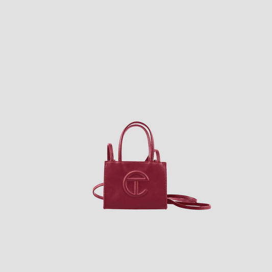 TELFAR SMALL SHOPPING BAG OXBLOOD