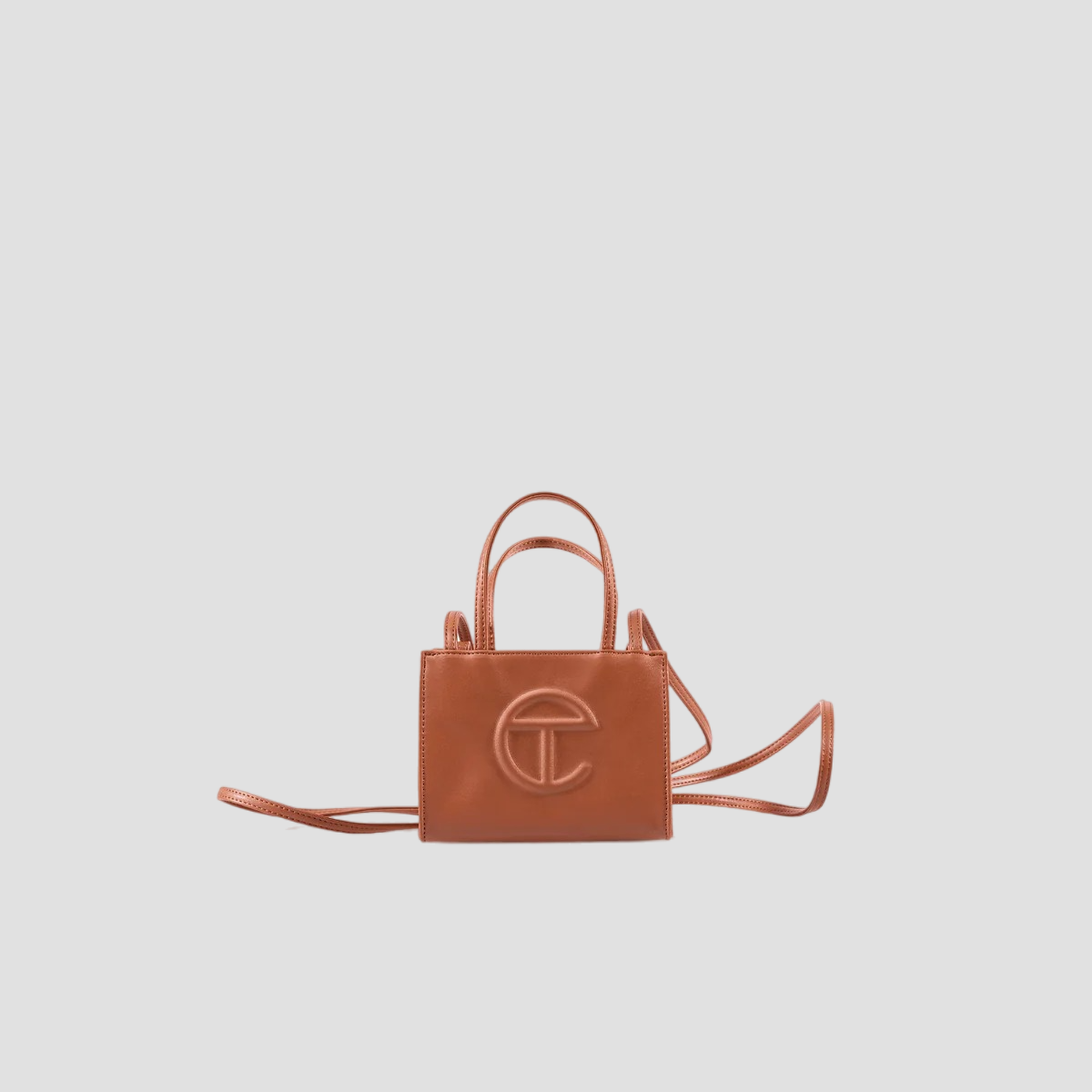 TELFAR SMALL SHOPPING BAG TAN