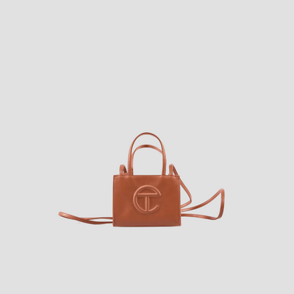 TELFAR SMALL SHOPPING BAG TAN