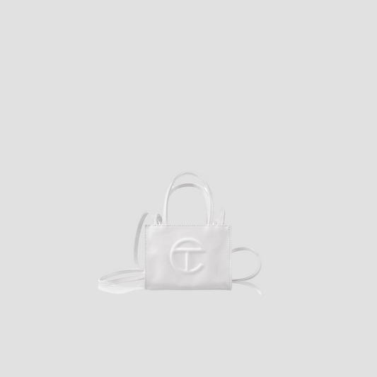 TELFAR SMALL SHOPPING BAG WHITE