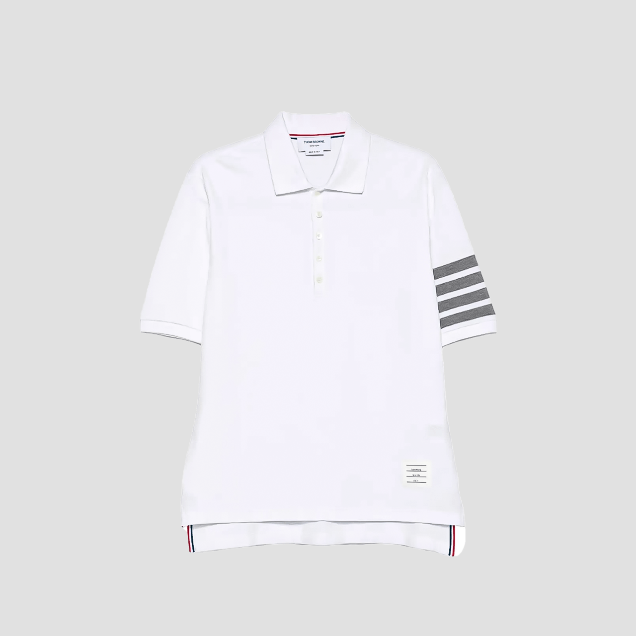 Thom Browne W/ 4-Bar in Sustainable Piqué White MJP136G 07976 100