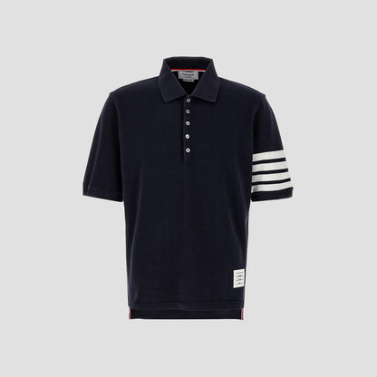 Thom Browne W/ 4-Bar in Sustainable Piqué Navy MJP136G-07976-415