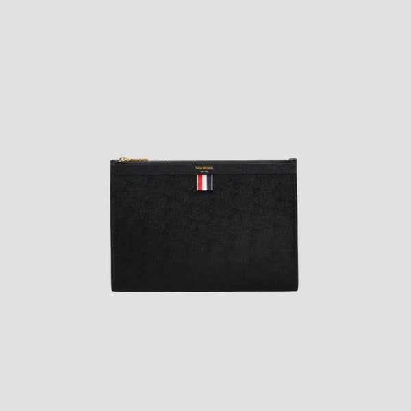 THOM BROWNE BLACK SMALL TABLET CLUTCH MAC019L00198001