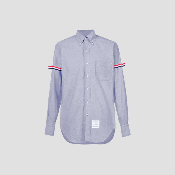 THOM BROWNE BLUE GROSGRAIN PLACKET OXFORD SHIRT MWL150E-F0313-480