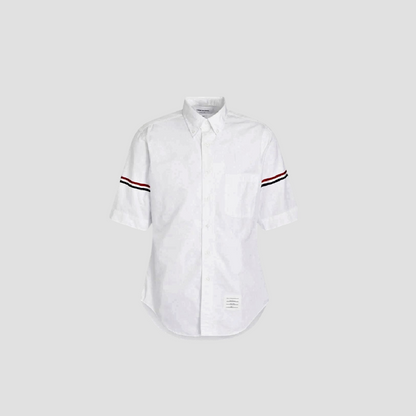 THOM BROWNE OXFORD ARMBAND CLASSIC SHORT SLEEVE SHIRT MWS242A-F0313-100