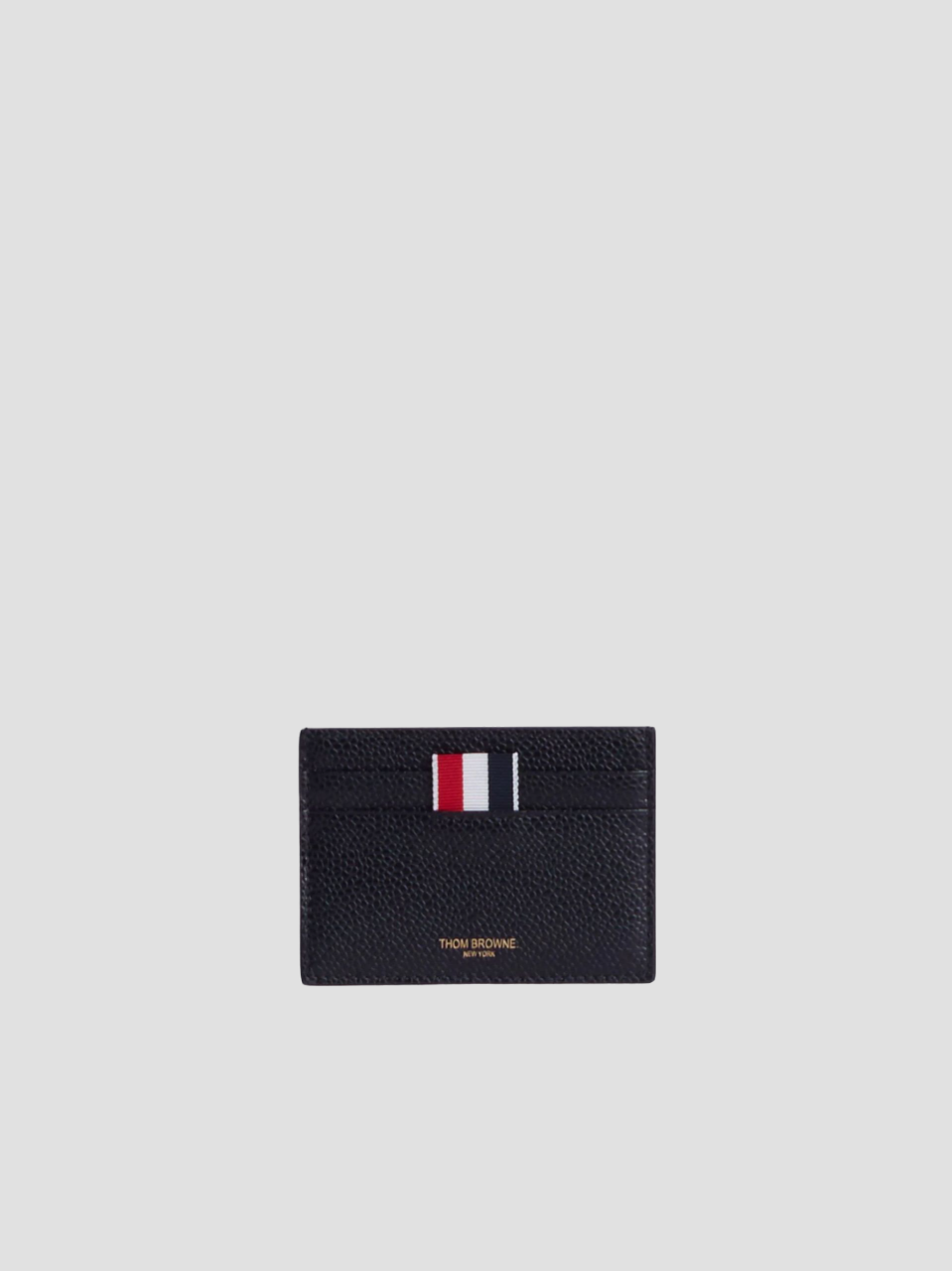 THOM BROWNE PEBBLED LEATHER CARDHOLDER MAW020L00198