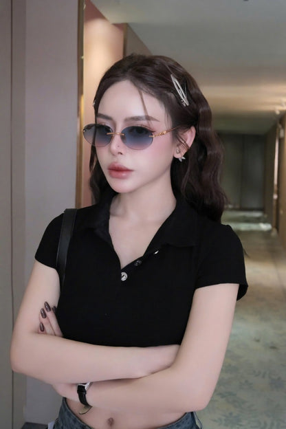 nữ mang kính Tiffany TF3104D 621716 Rose Gold Blue Gradient Sunglasses