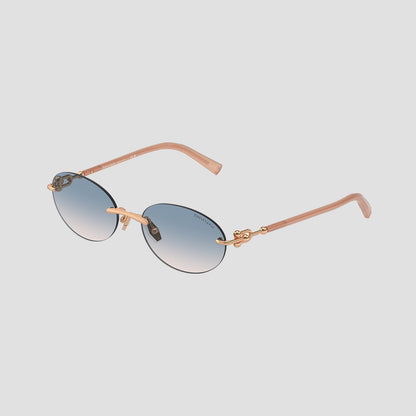 Tiffany TF3104D 621716 Rose Gold Blue Gradient Sunglasses