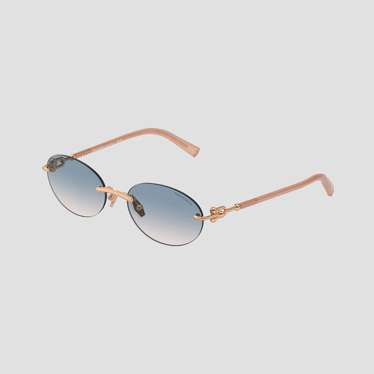 Tiffany TF3104D 621716 Rose Gold Blue Gradient Sunglasses