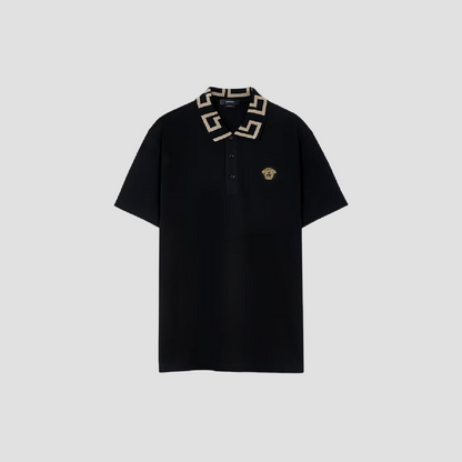 VERSACE GRECA POLO SHIRT BLACK