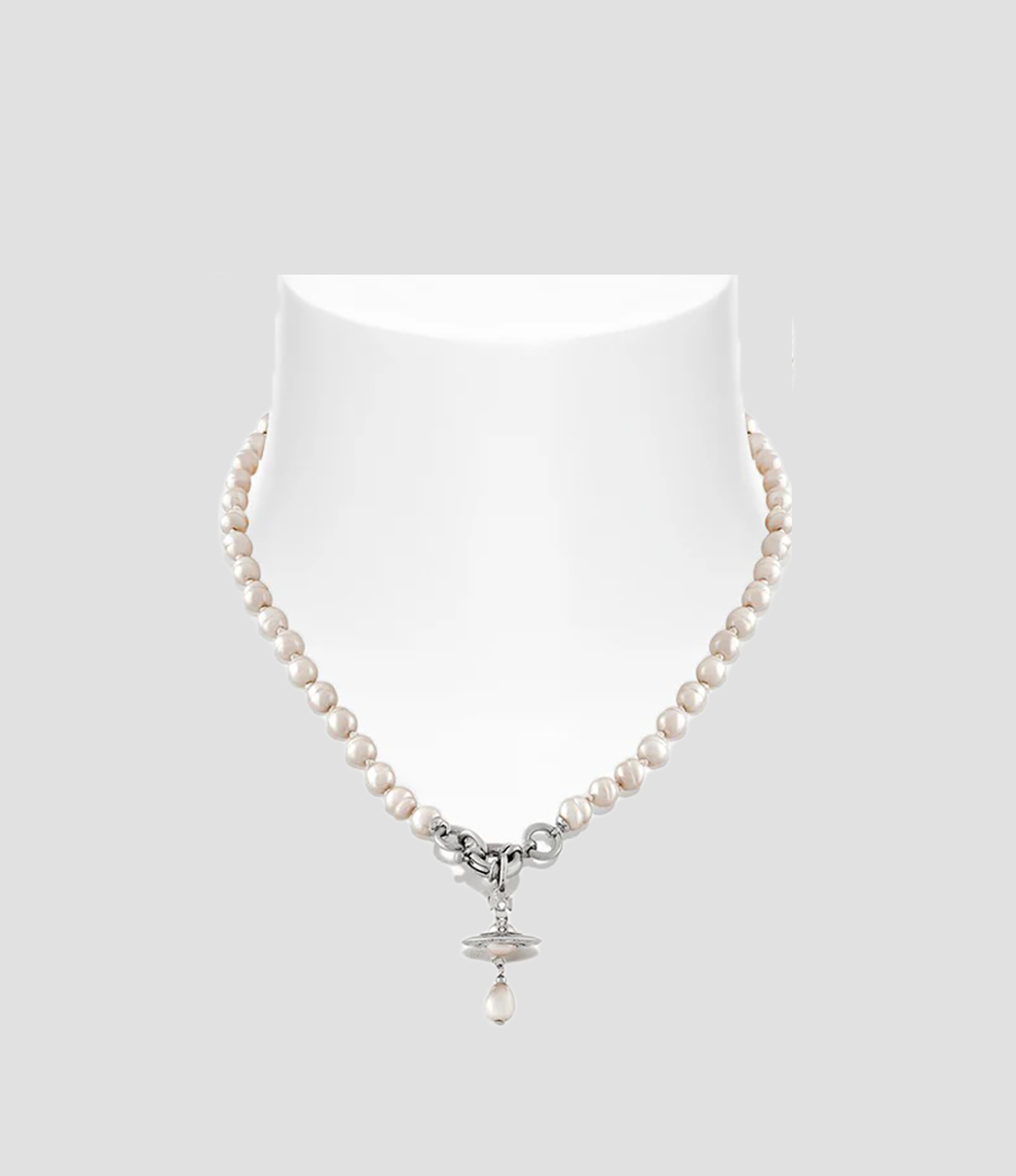 VIVIENNE WESTWOOD ALEKSA PEARL NECKLACE SILVER 63010111-02P226-CN