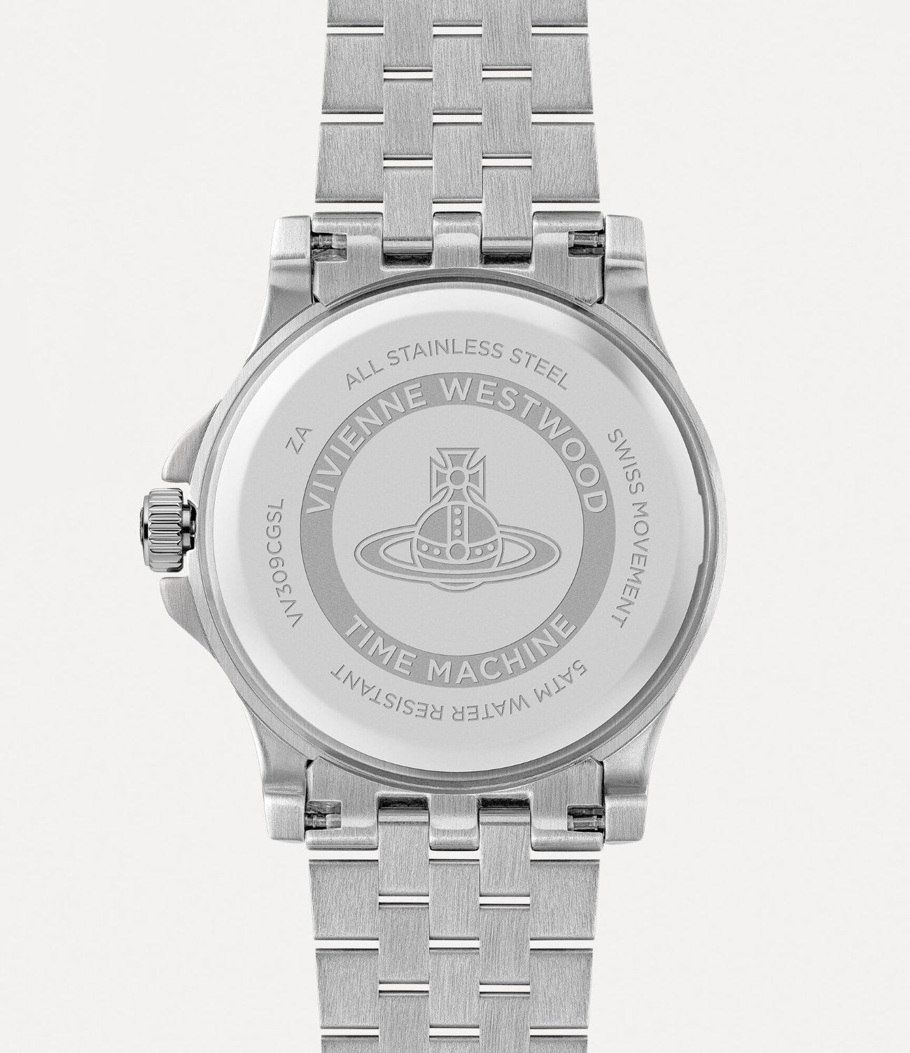 mặt đằng sau của Vivienne Westwood Armour Watch Silver VV314SLSL 8050164230395